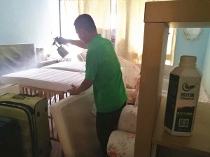 浙江小伙伴除甲醛-紫金灣小區周小姐家